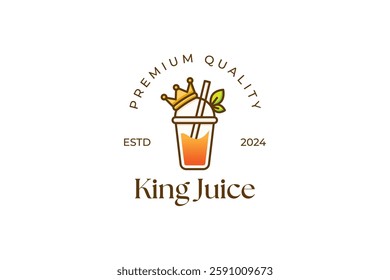 King juice logo design vector