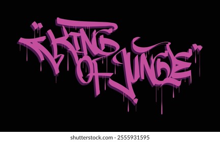 KING OF JUNGLE graffiti tag style design