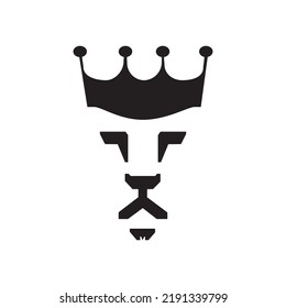 king of the jungle lion head icon vector logo icon