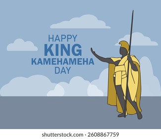 king kamehameha day banner template.	