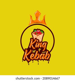 Logo del Rey Kebab. Ilustración vectorial