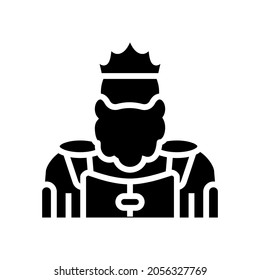 king kingdom glyph icon vector. king kingdom sign. isolated contour symbol black illustration
