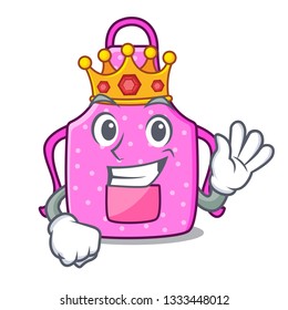 King kitchen apron placed above cartoon table