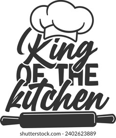 King Of The Kitchen - Funny Kitchen Apron Design
