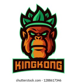 king kong esport logo mascot template vector illustration