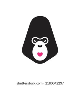 King kong face cartoon for your brand identity and illustration