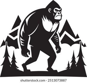 king kong indo para a esquerda   preto e branco monocromático 