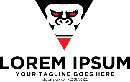 King kong Gorilla symbol logo design