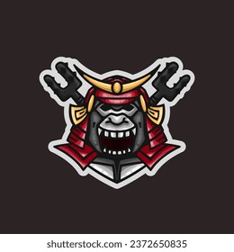 king kong gorilla vector illustration. logo symbol dojo. king kong