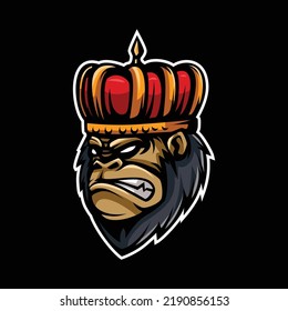 King Kong Head Cartoon Illustration