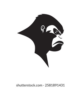 King Kong head drawing vector illustration