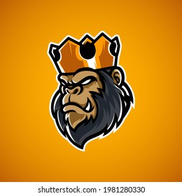 King Kong Head Mascot Logo