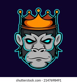 king kong head mascot logo