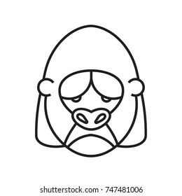 King kong icon vector design head logo illustration