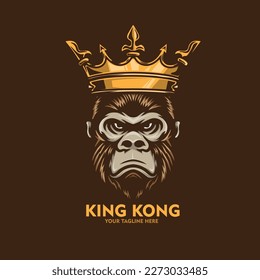 king kong mascot logo vector illustration