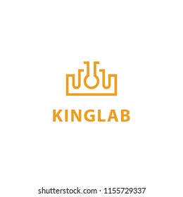 King laboratory logo icon template