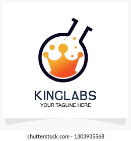 King Labs Logo Design Template Inspiration
