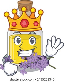 King lavender oil above cartoon makeup table