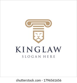 king law logo vector design template