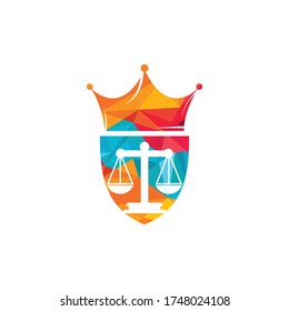 King law vector logo design. Law attorney logo concept.
