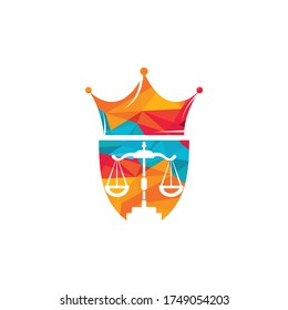 King law vector logo design. Law attorney logo concept.