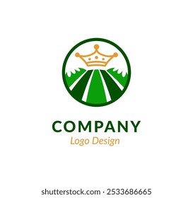 King lawn mower logo vector, lawn care logo design