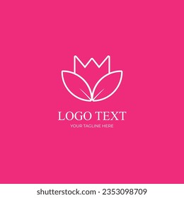 King and leaf logo combination