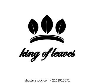 vector del logotipo del rey de hojas
