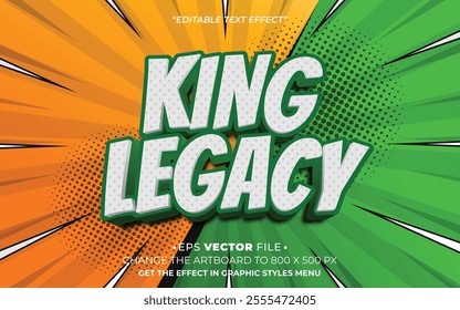 King Legacy 3d text effect editable effect