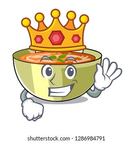 King lentil soup on a cartoon plate