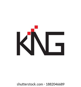 KING letter logo design vector