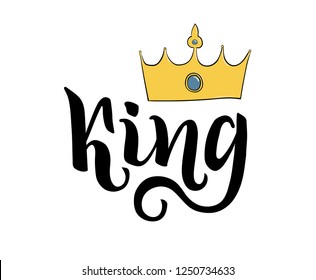 Crown King Typography Stock Vector (Royalty Free) 303459293