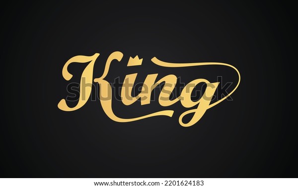 King Lettering Vector Illustration Lettering Isolated Stock Vector ...