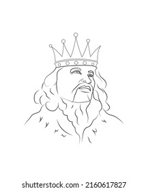 King line art , minimalistic line art , victor line drawing , man design.
