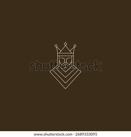 King line art royal crown minimalist logo design.