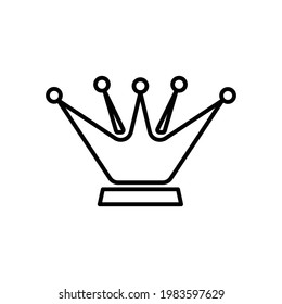 King line icon. champion, winner. simple illustration. Editable stroke. Design template vector