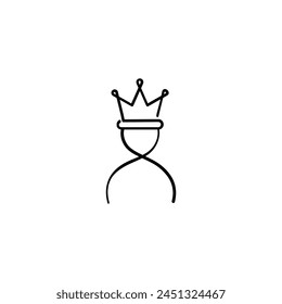 Diseño de iconos de estilo King Line