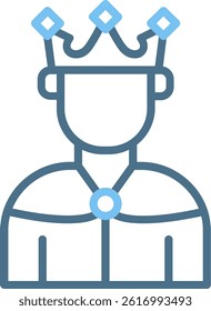 King Line Two Colour Icon