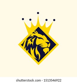 King Lion Abstract Creative Illustration Vector Logo