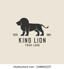 King Lion Colorful illustration abstract logo design