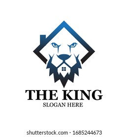 king lion construction logo designs