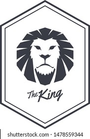 king lion endangered species logo sign vector art