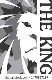 king lion endangered species logo sign vector art