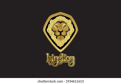 King Lion Face Animal illustration logo