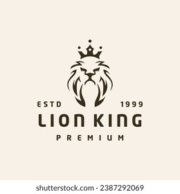  Plantilla de ilustración del vector del logotipo del rey león