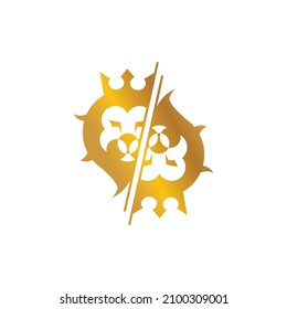 EL VECTOR DE PLANTILLAS DE LOGOTIPO DE KING LION