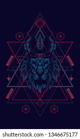 King of Lion sacred geometry