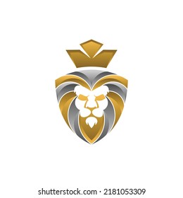 King Lion Shield Logo Design