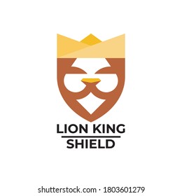 ilustración vectorial del logotipo del escudo del león del rey