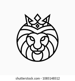 King Lion simple unique logo